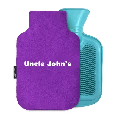 800ml - Purple Fleece Fabric with Removable Cover (Personalised with Text)
