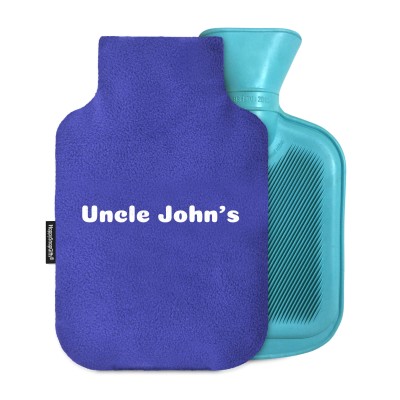 800ml - Royal Blue Fleece Fabric Removable Cover (Personalised with Text)