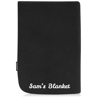(70cm x 70cm Double Thickness) - Black Fleece Fabric (Personalised with Text)