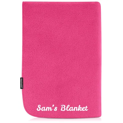 (200cm x 140cm) - Hot Pink (Fuchsia) Fleece Fabric (Personalised with Text)