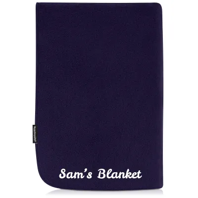(200cm x 140cm Double Thickness) - Navy Blue Fleece Fabric (Personalised with Text)