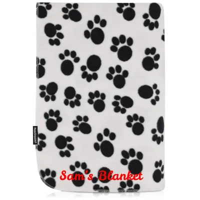 (70cm x 70cm Double Thickness) - Paws Fleece Fabric (Personalised with Text)