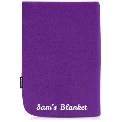 (100cm x 70cm) - Purple Fleece Fabric (Personalised with Text)