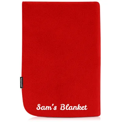 (100cm x 140cm) - Red Fleece Fabric (Personalised with Text)