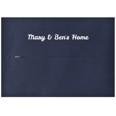 (57cm x 40cm) - Navy Blue Cotton Fabric with Zip Opening