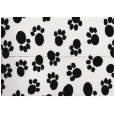 (36cm x 25cm) - Paws Fleece Fabric with Zip Opening (Personalised with Text)
