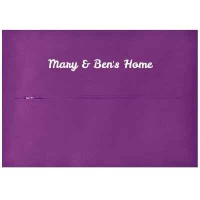 (57cm x 40cm) - Purple Cotton Fabric with Zip Opening