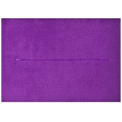 (36cm x 25cm) - Purple Fleece Fabric with Zip Opening (Personalised with Text)