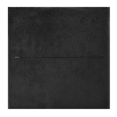 (40cm Square) - Black Fleece Fabric with Zip Opening (Personalised with Text)