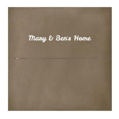 (40cm Square) - Chocolate Luxury Cotton Fabric with Zip Opening