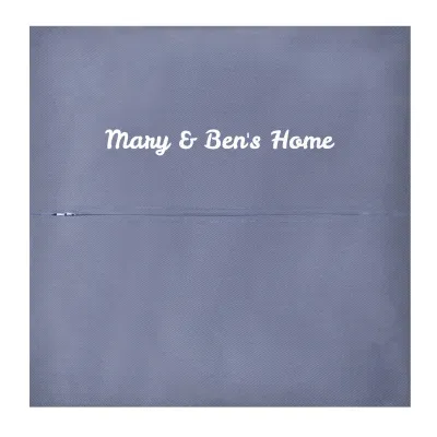 (30cm Square) - Gothic Blue Luxury Cotton Fabric with Zip Opening