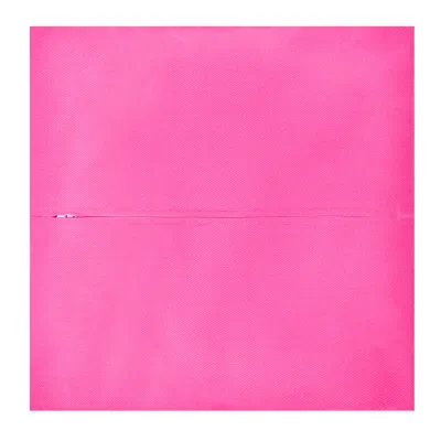 (40cm Square) - Hot Pink Cotton Fabric with Zip Opening (Personalised with Text)