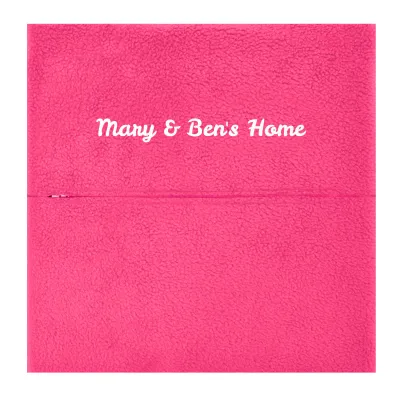 (30cm Square) - Hot Pink (Fuchsia) Fleece Fabric with Zip Opening