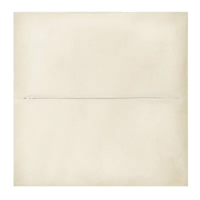 (30cm Square) - Natural Cotton Fabric with Zip Opening (Personalised with Text)