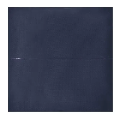 (30cm Square) - Navy Blue Cotton Fabric with Zip Opening (Personalised with Text)
