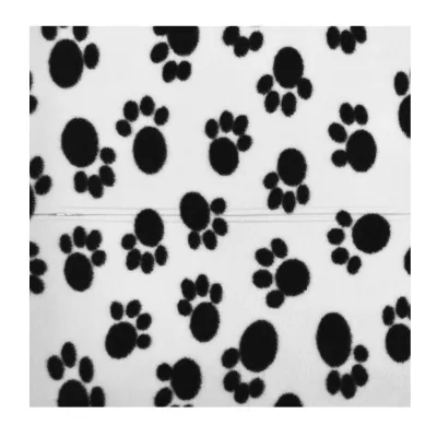 (40cm Square) - Paws Fleece Fabric with Zip Opening (Personalised with Text)