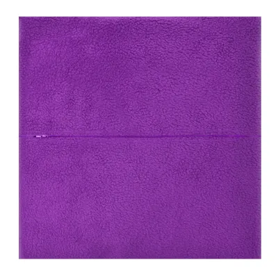 (40cm Square) - Purple Fleece Fabric with Zip Opening (Personalised with Text)