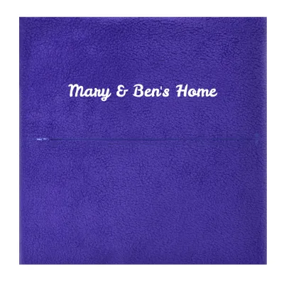 (40cm Square) - Royal Blue Fleece Fabric with Zip Opening