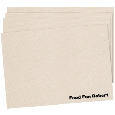 Pack of 4 (60cm x 40cm) - Natural Organic Cotton (Personalised with Text)