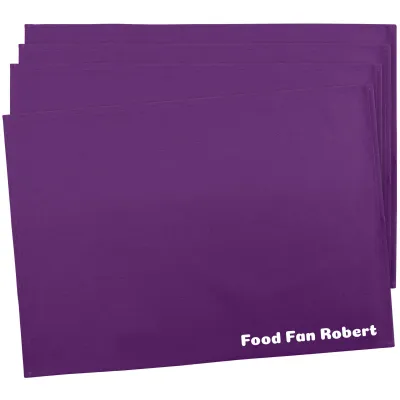 Pack of 4 (60cm x 40cm) - Purple Cotton Fabric (Personalised with Text)