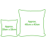 Personalised Funny Cushion (Rude Slogans) Size Comparison