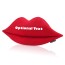 Personalised Lip-Cushion 70cm Red-Cotton-Fabric Personalised with Text from HappySnapGifts