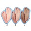 Personalised Baby Feet Cushion Soft Velvet Polyester Fabric in Small Skin Tone Options