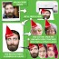 Christmas Photo Face Masks with Festive Hat Designs Instructions