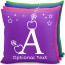 kids personalised alphabet cushion personalised with text