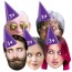 Photo Face Masks (with Personalised Birthday Hats) - Individual Photo Cards