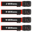 4 Pack of Personalised TSA Combination Luggage Straps