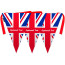 English Bunting (Union Jack) 5m Length Triangle