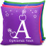 kids personalised alphabet cushion personalised with text