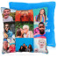 Photo Memory Cushion with many collage photos on a HappySnapGifts® Photo Cushion