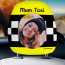 Mum & Dad Taxi Photo Headrest Cover with Personalised Text from HappySnapGifts®