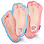 Personalised Baby Feet Cushion Soft Velvet Polyester Fabric Personalised with Text
