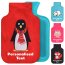 Hot Water Bottle Cover with Personalised Text & Free Rubber Bottle