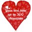 personalised heart cushion mock suede fabric 40cm personalised with text