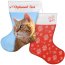 Personalised Cat Stocking made with Luxury Soft Touch Velvet Fabric