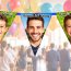 Personalised Triangle Shape Photo Bunting Lifestyle from HappySnapGifts®