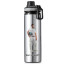 Aluminium Silver (Grey Top) 850ml with 2 Photos Printed Front & Back (Personalised with Text)