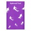 Regular (38cm x 25cm) (Skiing Icon) Purple - Stretch Polyester (Personalised with Text)