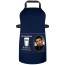(70cm x 55cm) - Navy Blue Cotton Fabric (Personalised with Text) and Photo Printed Pocket
