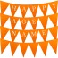 - 3 Metres with 24 Triangle Flags (20cm) Burnt Orange Mock Suede Polyester Fabric (Personalised with Text)
