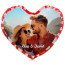 (40cm Heart) Red Soft Velvet Polyester Fabric (Personalised with Text)