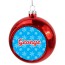 (Red) - Snowflakes on Blue Design (Personalised with Text)
