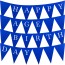 - 3 Metres with 24 Triangle Flags (20cm) Royal Blue Mock Suede Polyester Fabric (Personalised with Text)