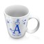 (10oz White) with Alphabet Theme Royal Blue (Personalised with Text)
