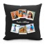 (40cm Square) (Polaroid Style Photo Print) Black Soft Velvet Polyester Fabric (Personalised with Text)