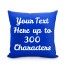 (25cm Square) Royal Blue Soft Velvet Polyester Fabric (Personalised with Text)
